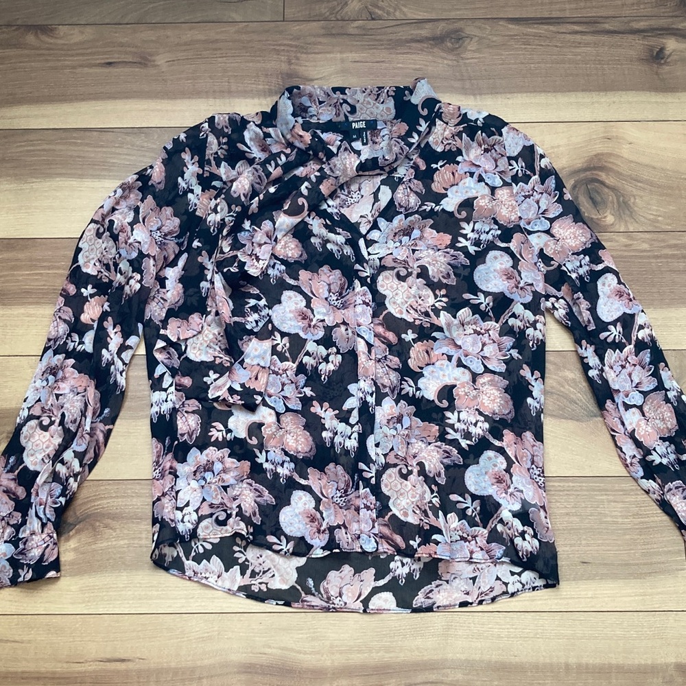 PAIGE Kirstie Silk Floral Blouse - Picture 4 of 10